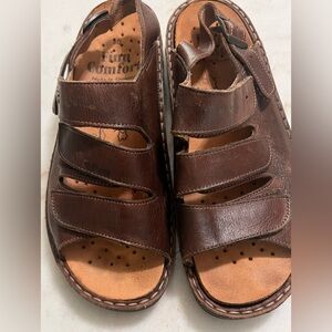 Finn Comfort Sandals Womens  9 US Slingback Strappy Brown Leather Buckle Casual